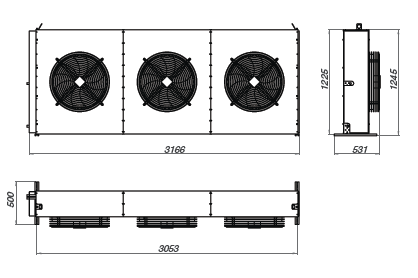 Конденсатор UNITCOLD Конденсатор воздушного охлаждения UNIT F3