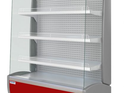 Пристенная витрина Марихолодмаш Флоренция ВХСп-0,8 (красная)